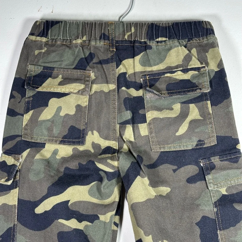 Kids Camo Cargo Jogger dance hip hop solo Pants Camouflage Utility Size 6Y